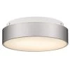 11.8 in. 2-Light Brushed Nickel Flush Mount Ceiling Light With Frosted Glass by JAZAVA