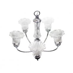 Glacier Petal Glass 5-Light Chrome Chandelier by Elegant Designs -JAZAVA Sales Store chrome elegant designs chandeliers ch1000 chr c3 1000