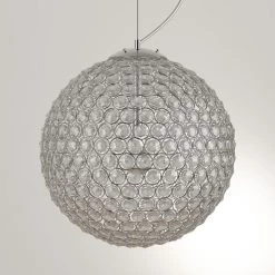 Elipse Chrome Genuine Crystal Ball Sphere Pendant by Elegant Designs -JAZAVA Sales Store chrome elegant designs chandeliers pt1000 chr 31 1000