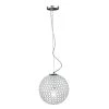 Elipse Chrome Genuine Crystal Ball Sphere Pendant by Elegant Designs