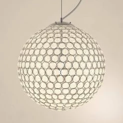 Elipse Chrome Genuine Crystal Ball Sphere Pendant by Elegant Designs -JAZAVA Sales Store chrome elegant designs chandeliers pt1000 chr d4 1000