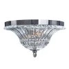 Glacier Petal Glass 2-Light Chrome Ceiling Flush Mount by Elegant Designs