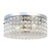 12 in. 2 Light Ellipse Chrome Round Flush Mount by Elegant Designs