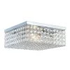 12 in. 2 Light Elipse Chrome Square Flush Mount by Elegant Designs
