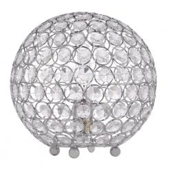 8 in. Chrome and Crystal Ball Table Lamp by Elegant Designs -JAZAVA Sales Store chrome elegant designs novelty lamps lt1026 chr a0 1000