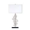 25 in. Prismatic Crystal Sequin and Chrome Table Lamp with White Shade by Elegant Designs