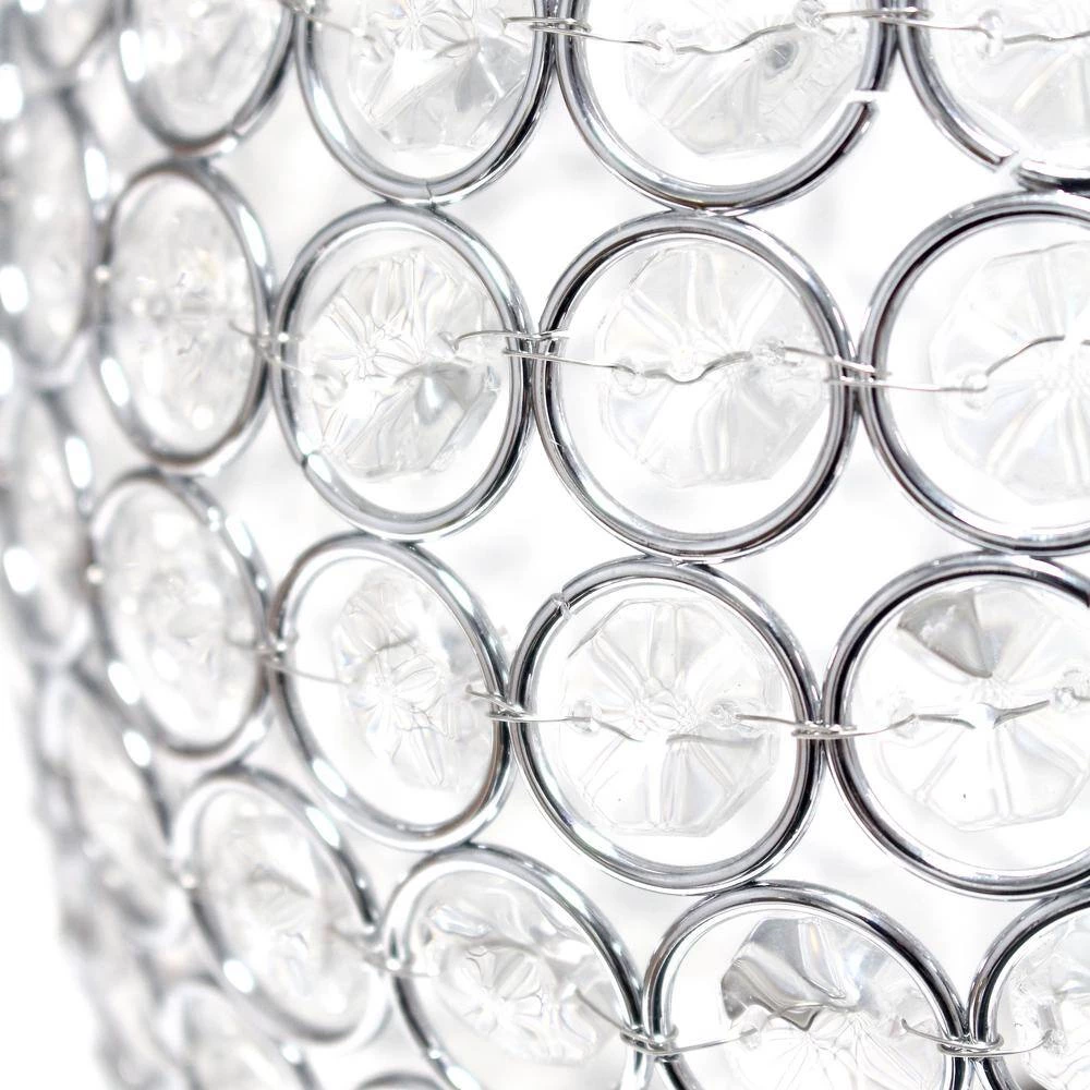 11 in. Chrome Elipse Crystal Decorative Curved Accent Uplight Table Lamp by Elegant Designs 4 11 in. Chrome Elipse Crystal Decorative Curved Accent Uplight Table Lamp by Elegant Designs - Image 4