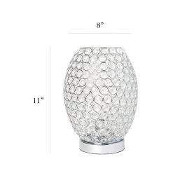 11 in. Chrome Elipse Crystal Decorative Curved Accent Uplight Table Lamp by Elegant Designs 10 11 in. Chrome Elipse Crystal Decorative Curved Accent Uplight Table Lamp by Elegant Designs -JAZAVA Sales Store chrome elegant designs table lamps lt1064 chr 4f 1000