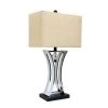 28.25 in. Chrome and Black Conference Room Hourglass Shape Pendulum Table Lamp by Elegant Designs