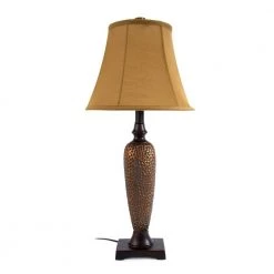 3-Piece Hammered Bronze Lamp Set (2 Table Lamps, 1 Floor Lamp) by Elegant Designs -JAZAVA Sales Store elegant designs lamp sets lc1000 hbz 1f 1000