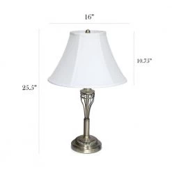 16 in. 3-Piece Antique Brass Lamp Set by Elegant Designs -JAZAVA Sales Store elegant designs lamp sets lc1001 abs 1f 1000