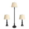 14.5 in. 3-Piece Restoration Bronze Lamp Set by Elegant Designs