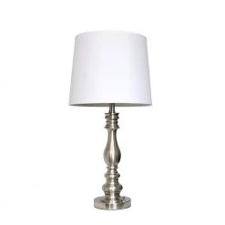 Brushed Steel Lamp Set (3-Piece) by Elegant Designs -JAZAVA Sales Store elegant designs lamp sets lc1015 bst c3 1000