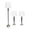58.5 in. Malbec Black and Brushed Nickel Floor Lamp by Elegant Designs