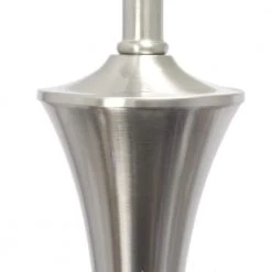 Tapered Brushed Nickel 2-Modern Table and 1-Floor Lamp Set (3-Pack) by Elegant Designs -JAZAVA Sales Store elegant designs lamp sets lc1020 bsn 1f 1000