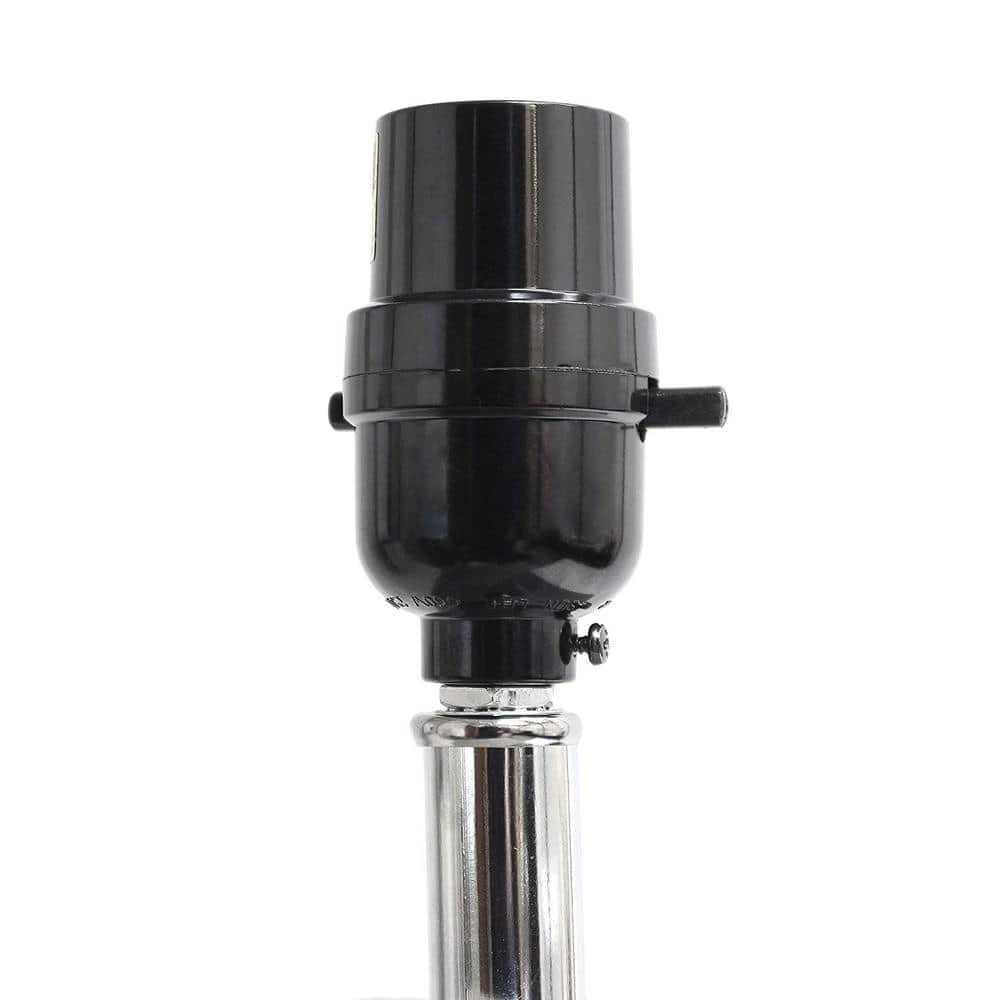 21 in. Modern Eggplant Leather Table Lamps with White Fabric Shades (2-Pack) by Elegant Designs 3 21 in. Modern Eggplant Leather Table Lamps with White Fabric Shades (2-Pack) by Elegant Designs - Image 3