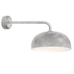 Dome 10.63 in. H 1-Light Galvanized Outdoor Wall Mount Sconce by Troy RLM