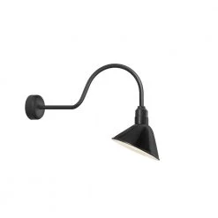 Axel 1-Light Gloss Black Outdoor Barn Light Sconce by Troy RLM
