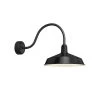 Ezra 1-Light Gloss Black Outdoor Barn Light Sconce by Troy RLM