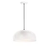Dome 14 in. Shade 1-Light Gloss White Finish Pendant by Troy RLM