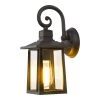 1-Light Matte Black Hardwired Outdoor Wall Lantern Sconce by JAZAVA