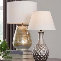 20.13 in. Juliet Ceramic Table Lamp with Metallic Silver Base and White Fabric Shade by Elegant Designs 8 20.13 in. Juliet Ceramic Table Lamp with Metallic Silver Base and White Fabric Shade by Elegant Designs -JAZAVA Sales Store metallic silver elegant designs table lamps lt2041 msv d4 1000