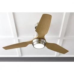 Denver 48 in. Integrated LED Indoor Nickel Ceiling Fan with Remote by GLUCKSTEINELEMENTS -JAZAVA Sales Store nickel glucksteinelements ceiling fans with lights 38711 hbc c3 1000