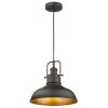 11 in. 1-Light Oil Rubbed Bronze Industrial Pendant Light with Metal Shade by JAZAVA
