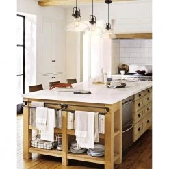 1-Light Oil Rubbed Bronze Finish Farmhouse Pendant Light with Clear Glass Shade by JAZAVA -JAZAVA Sales Store oil rubbed bronze jazava chandeliers hd4fy09 mpdm 4f 1000