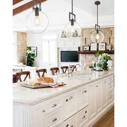 1-Light Globe Oil-Rubbed Bronze Glass Shade Pendant by JAZAVA 13 1-Light Globe Oil-Rubbed Bronze Glass Shade Pendant by JAZAVA -JAZAVA Sales Store oil rubbed bronze jazava chandeliers hd5hzg19 m1ldm 31 1000