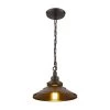 1-Light Oil Rubbed Bronze Single Pendant Light with Metal Shade by JAZAVA