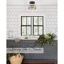 6.5 in. 1-Light Oil-Rubbed Bronze Gold Finish with Clear Globe Glass Shade Semi-Flush Mount by JAZAVA 13 6.5 in. 1-Light Oil-Rubbed Bronze Gold Finish with Clear Globe Glass Shade Semi-Flush Mount by JAZAVA -JAZAVA Sales Store oil rubbed bronze jazava flush mount lights hd5hzg58fdm 31 1000