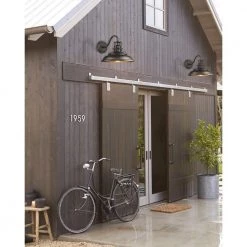 1-Light Oil Rubbed Bronze Gooseneck Hardwired Outdoor Barn Light Sconce by JAZAVA -JAZAVA Sales Store oil rubbed bronze jazava outdoor sconces hd4fy15 1wdm 1f 1000