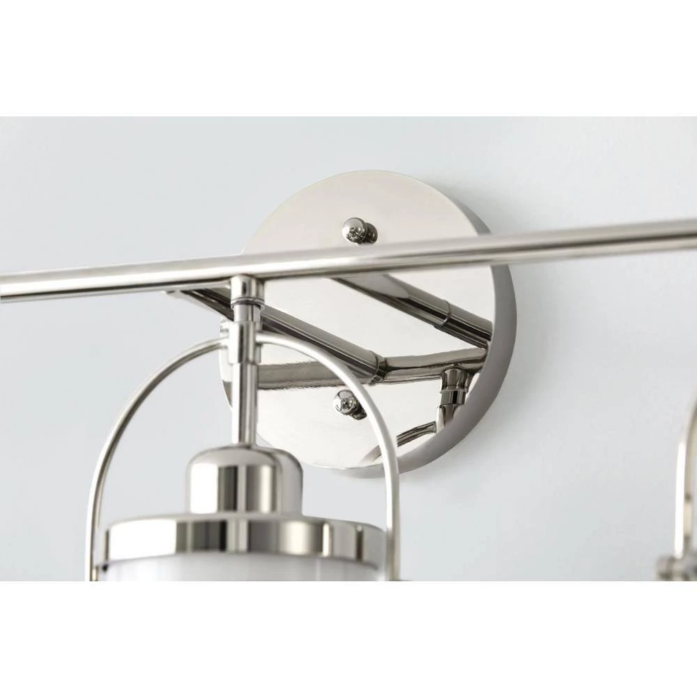 Lowell 24.5 in. 3-Light Polished Nickel Vanity Light by GLUCKSTEINELEMENTS 4 Lowell 24.5 in. 3-Light Polished Nickel Vanity Light by GLUCKSTEINELEMENTS - Image 4