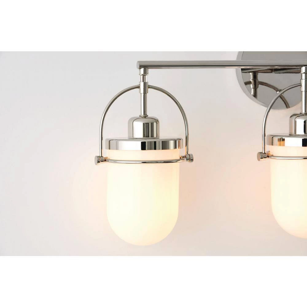 Lowell 24.5 in. 3-Light Polished Nickel Vanity Light by GLUCKSTEINELEMENTS 3 Lowell 24.5 in. 3-Light Polished Nickel Vanity Light by GLUCKSTEINELEMENTS - Image 3