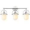 Lowell 24.5 in. 3-Light Polished Nickel Vanity Light by GLUCKSTEINELEMENTS