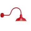 Heavy-Duty 16 in. Shade 30 in. Arm 1-Light Red Gloss White Lens Outdoor Wall Mount Sconce by Troy RLM