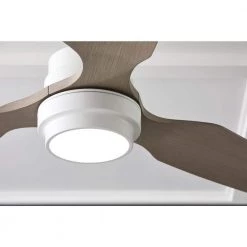 Denver 48 in. Integrated LED Indoor White Ceiling Fan with Remote by GLUCKSTEINELEMENTS -JAZAVA Sales Store white glucksteinelements ceiling fans with lights 38711 hbcw a0 1000
