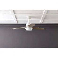 Denver 48 in. Integrated LED Indoor White Ceiling Fan with Remote by GLUCKSTEINELEMENTS -JAZAVA Sales Store white glucksteinelements ceiling fans with lights 38711 hbcw c3 1000