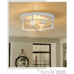 13 in. 2-Light White Flush Mount Ceiling Light Fixtures for Kitchen Bedroom Hallway by JAZAVA 8 13 in. 2-Light White Flush Mount Ceiling Light Fixtures for Kitchen Bedroom Hallway by JAZAVA -JAZAVA Sales Store white jazava flush mount lights hd4fw01 f whdm 4f 1000